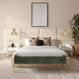 TOV Eliana Cream Velvet Queen Wings (Set of 2)