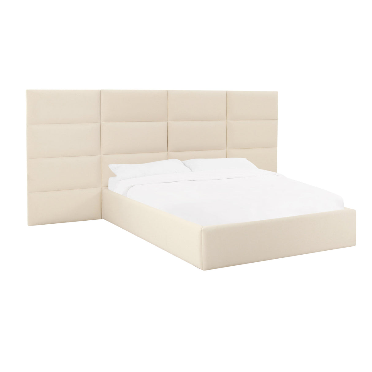 TOV Eliana Cream Velvet Queen Wings (Set of 2)