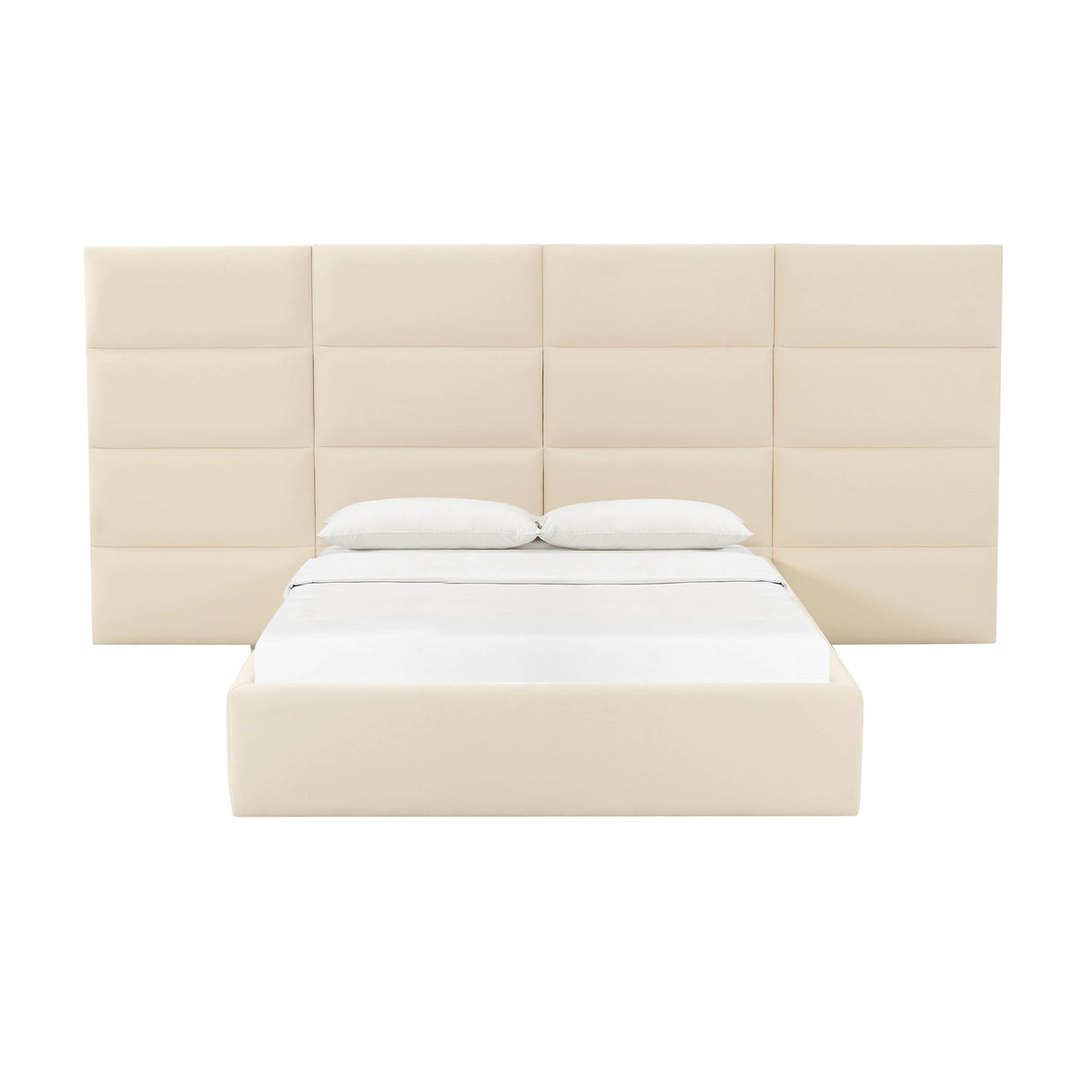 TOV Eliana Cream Velvet Queen Wings (Set of 2)