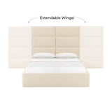 TOV Eliana Cream Velvet Queen Wings (Set of 2)