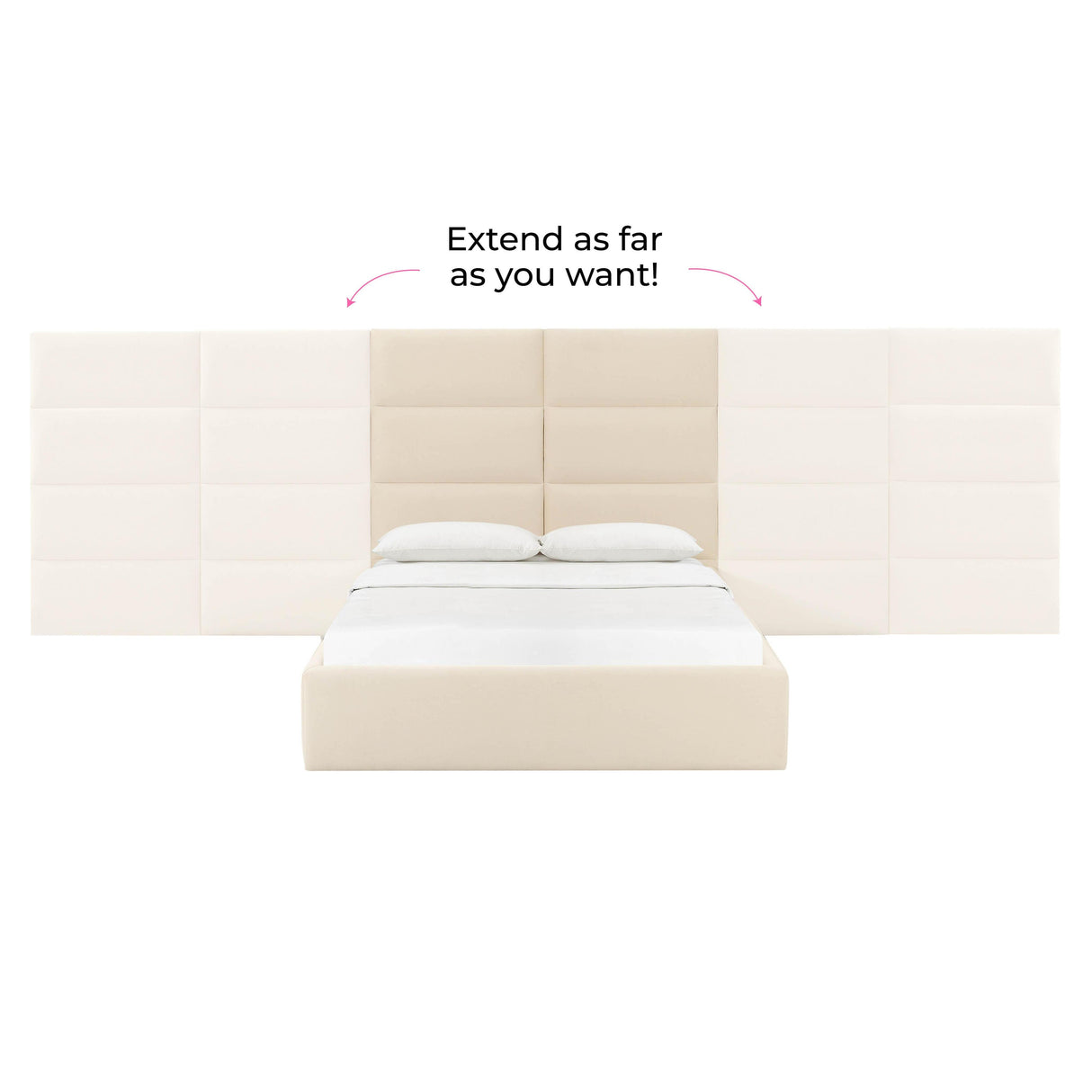 TOV Eliana Cream Velvet Queen Wings (Set of 2)