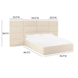 TOV Eliana Cream Velvet Queen Wings (Set of 2)