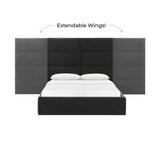 TOV Eliana Black Velvet King Wings (Set of 2)