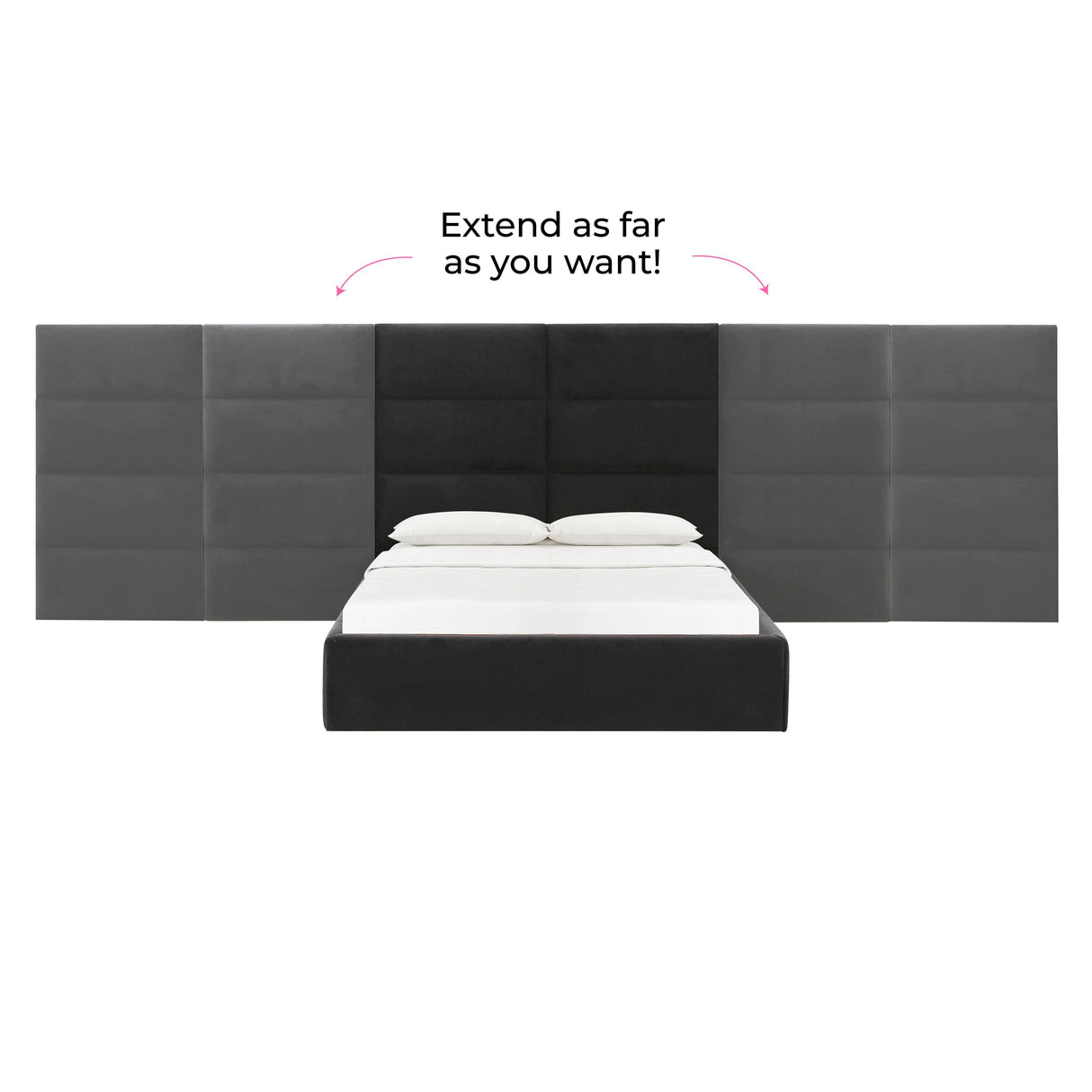 TOV Eliana Black Velvet Queen Wings (Set of 2)