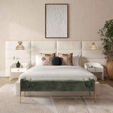 TOV Eliana Cream Boucle Queen Wings (Set of 2)