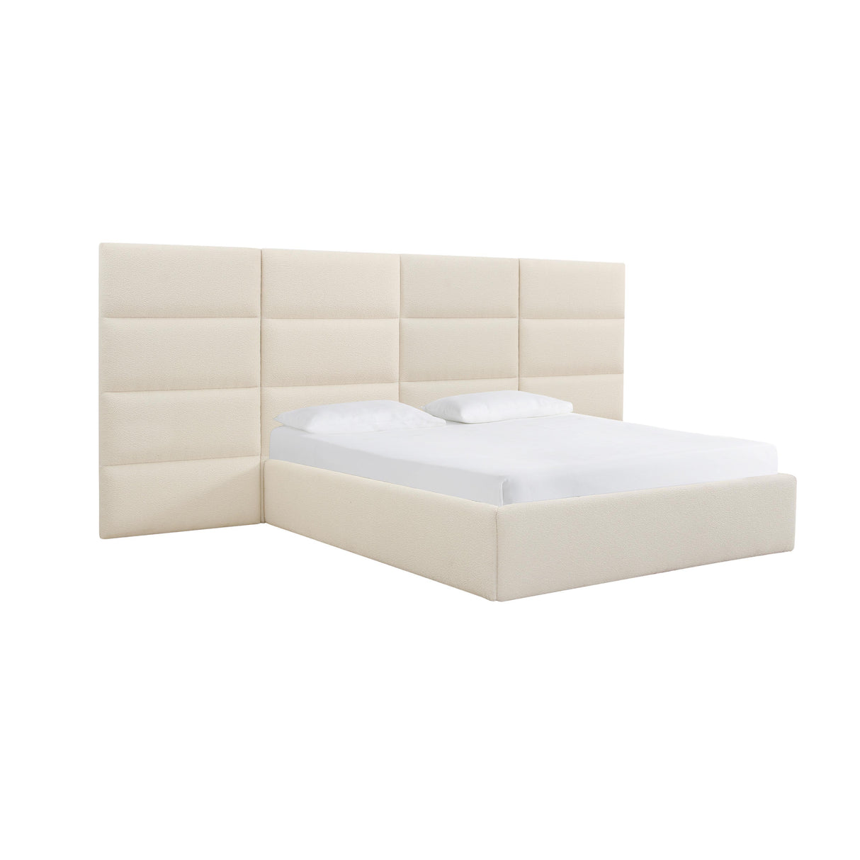 TOV Eliana Cream Boucle Queen Wings (Set of 2)