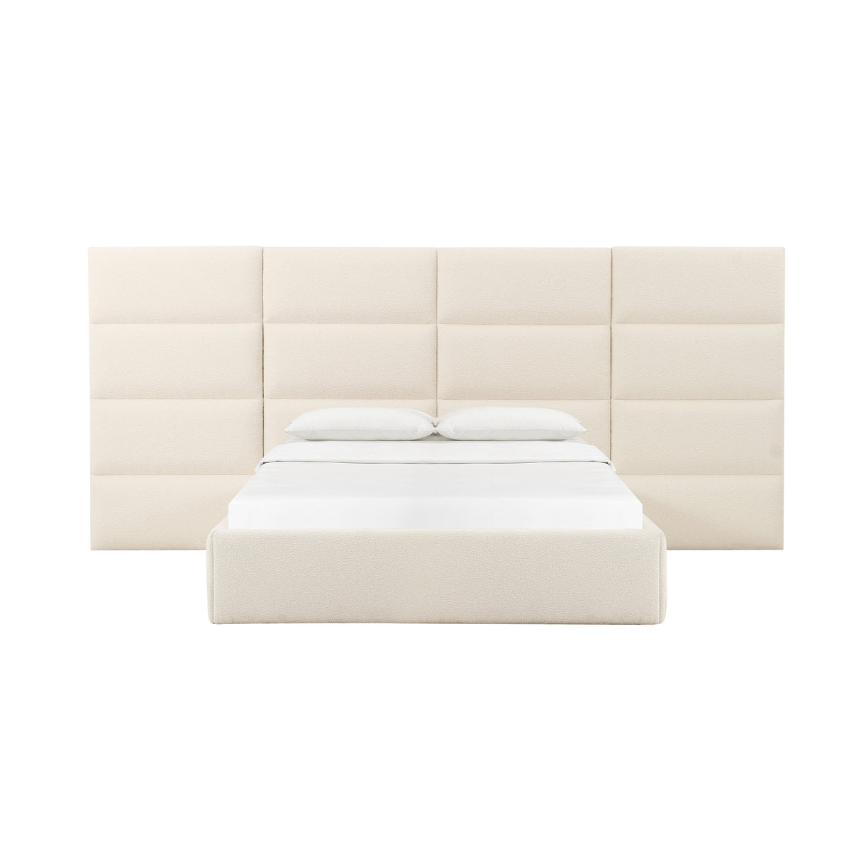 TOV Eliana Cream Boucle Queen Wings (Set of 2)