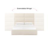 TOV Eliana Cream Boucle Queen Wings (Set of 2)