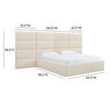 TOV Eliana Cream Boucle Queen Wings (Set of 2)