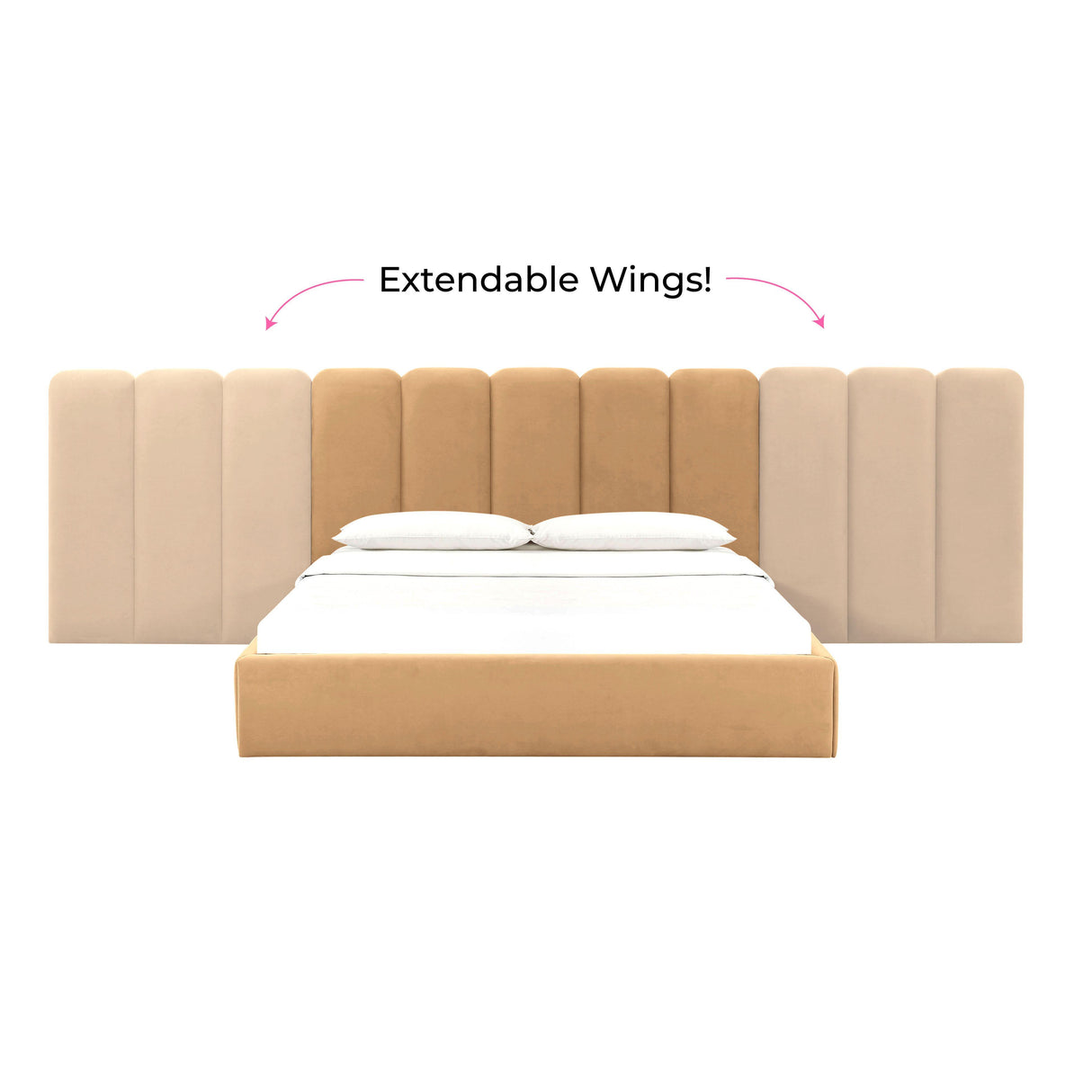 TOV Palani Honey Velvet Wings - Queen or King (Set of 2)