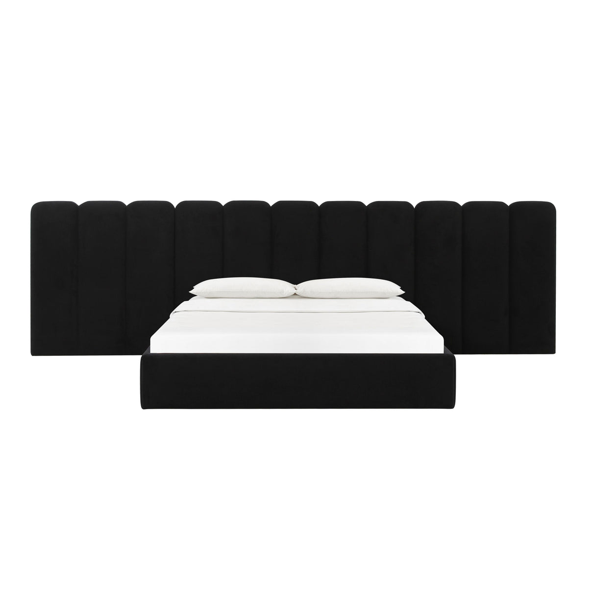 TOV Palani Black Velvet Wings - Queen or King (Set of 2)