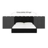TOV Palani Black Velvet Wings - Queen or King (Set of 2)