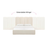 TOV Palani Cream Boucle Wings - Queen or King (Set of 2)