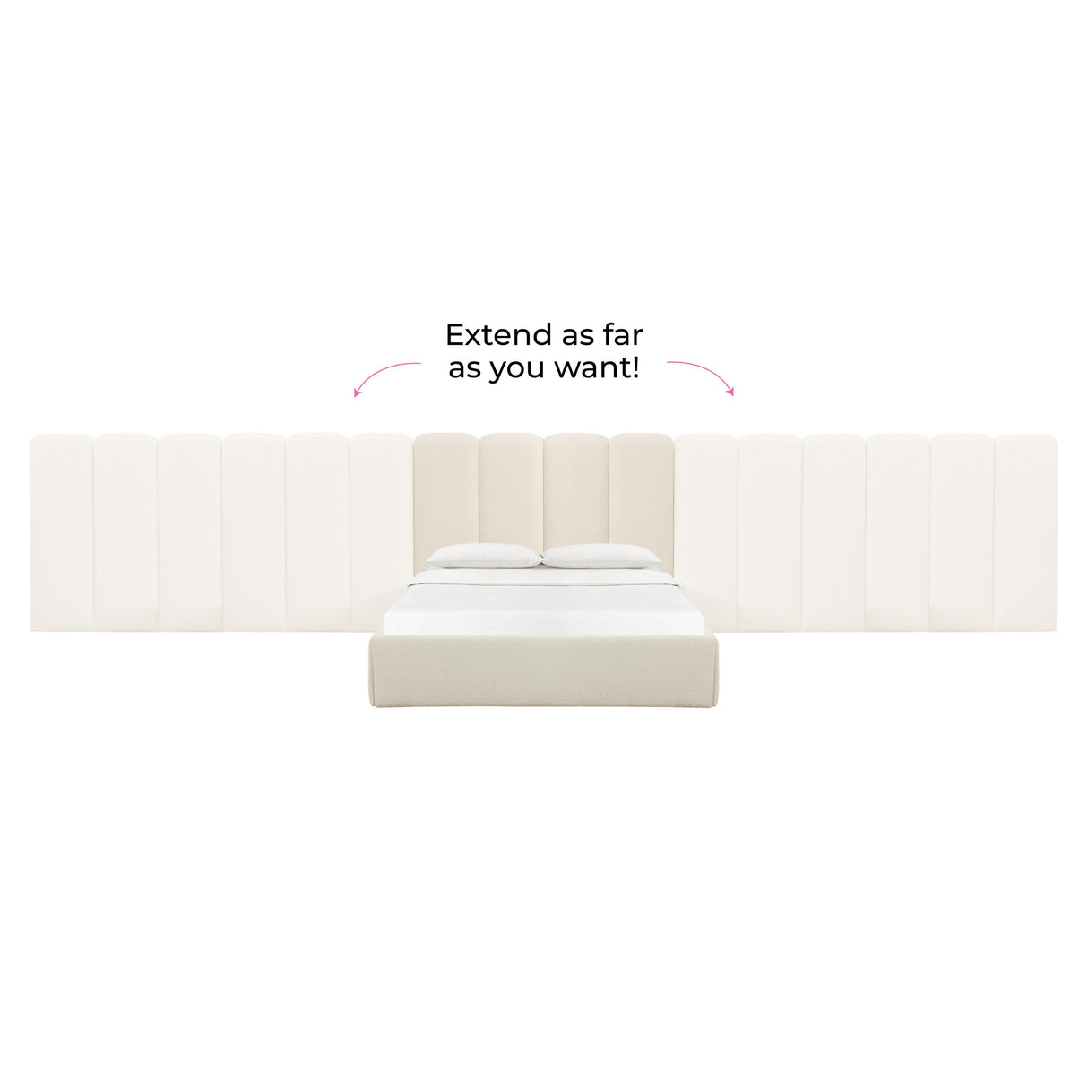 TOV Palani Cream Boucle Wings - Queen or King (Set of 2)