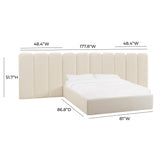 TOV Palani Cream Boucle Wings - Queen or King (Set of 2)