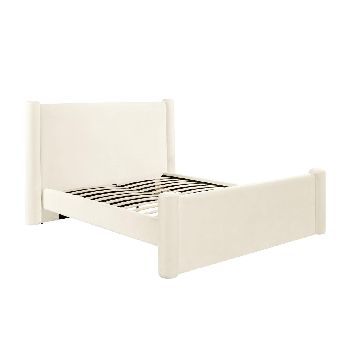 TOV Athara Cream Velvet Queen Bed