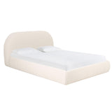 TOV Bara Cream Textured Velvet King Bed