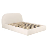 TOV Bara Cream Textured Velvet King Bed