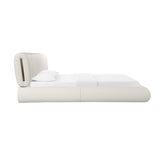 TOV Karol Cream Vegan Leather Queen Bed