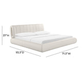 TOV Karol Cream Vegan Leather Queen Bed