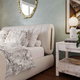 TOV Karol Cream Vegan Leather King Bed