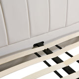 TOV Karol Cream Vegan Leather King Bed