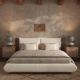 TOV Romp Cream 100% Recycled Linen Queen Bed