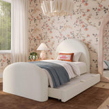 TOV Moon Cream Boucle Twin Bed