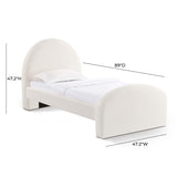 TOV Moon Cream Boucle Twin Bed
