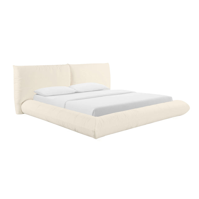 TOV Romp Cream 100% Recycled Linen King Bed