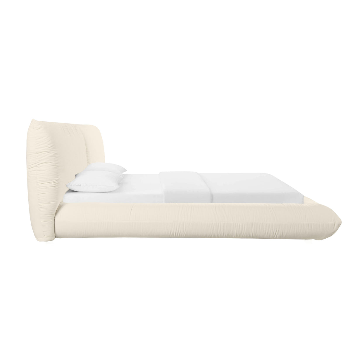 TOV Romp Cream 100% Recycled Linen King Bed