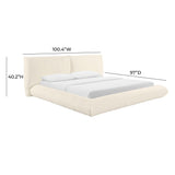 TOV Romp Cream 100% Recycled Linen King Bed