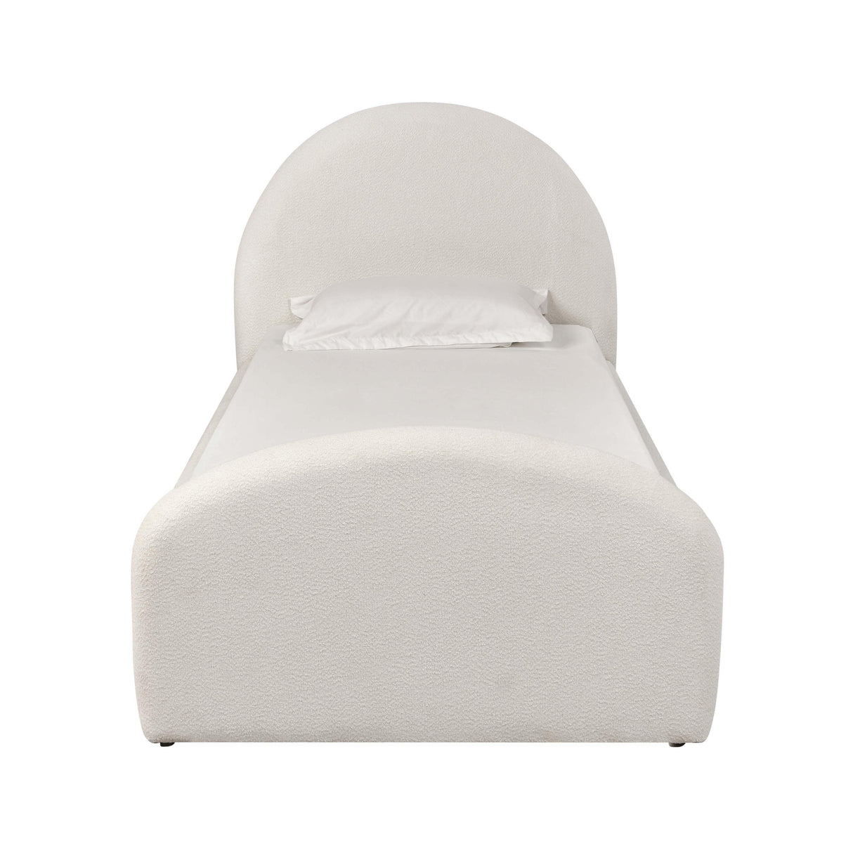 TOV Moon Cream Boucle Twin Trundle Bed