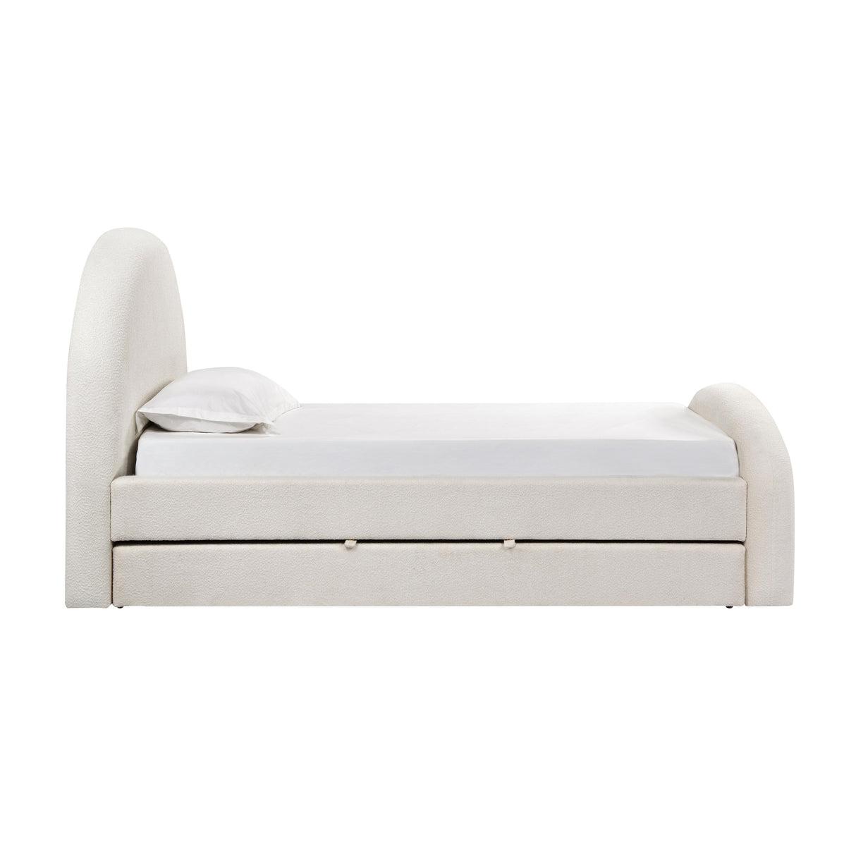 TOV Moon Cream Boucle Twin Trundle Bed