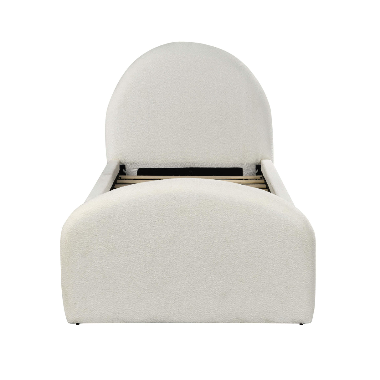 TOV Moon Cream Boucle Twin Trundle Bed