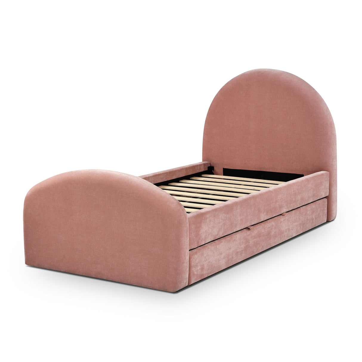 TOV Moon Rose Upcycled Chenille Twin Trundle Bed