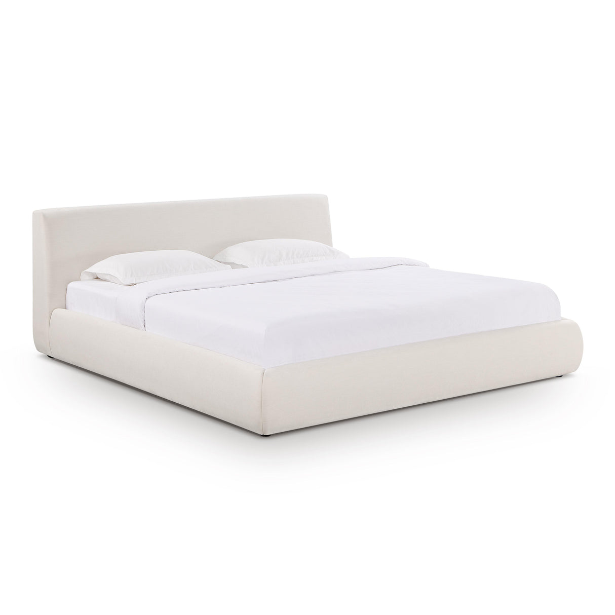 TOV Isla Cream Upcycled Linen King Bed