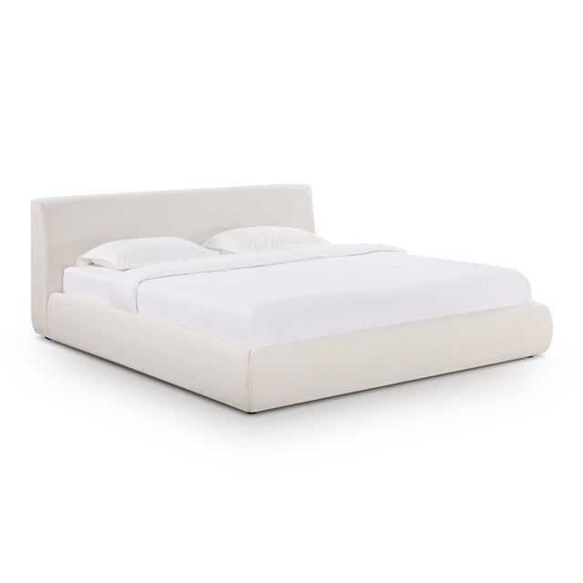 TOV Isla Cream Upcycled Linen King Bed