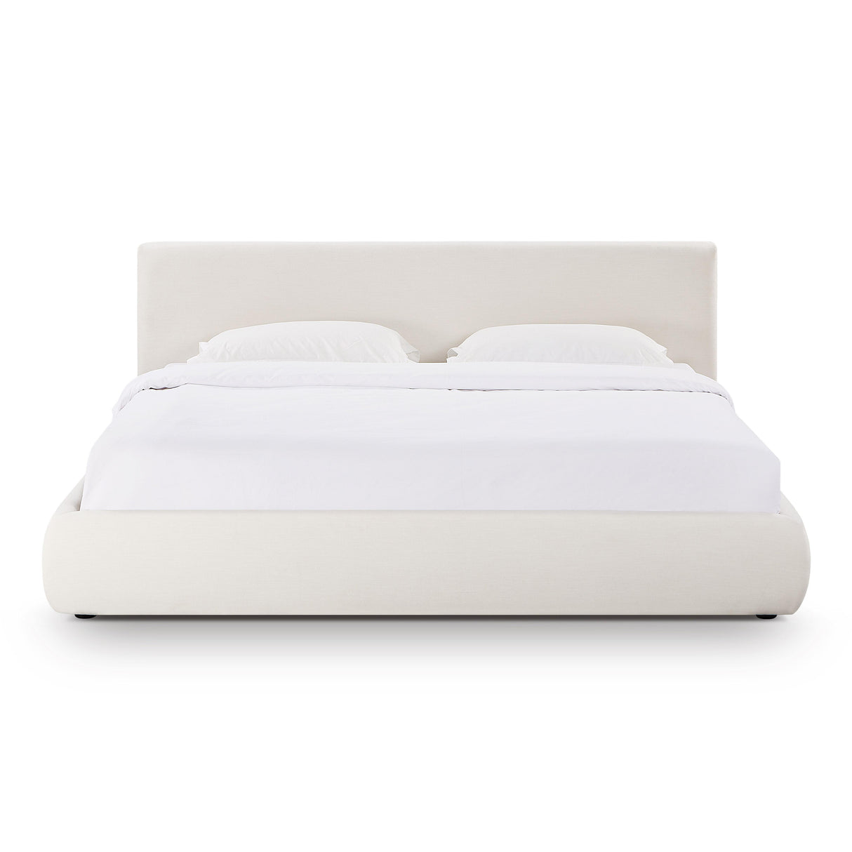 TOV Isla Cream Upcycled Linen King Bed