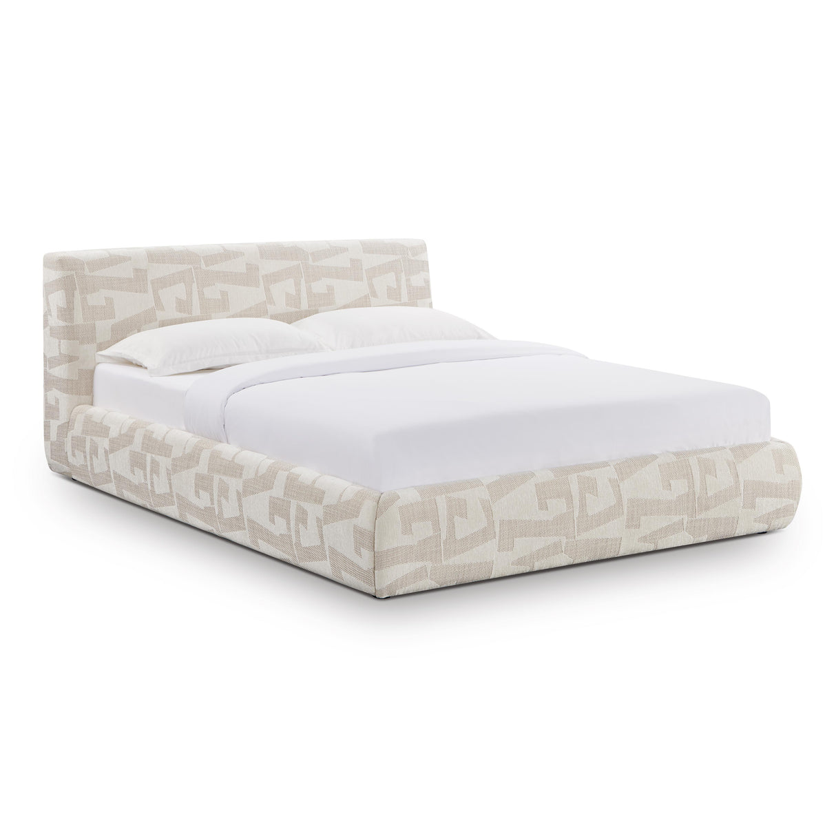 TOV Isla Cream Jacquard Pattern Queen Bed