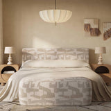 TOV Isla Cream Jacquard Pattern Queen Bed