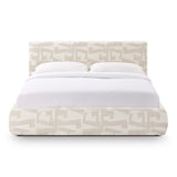 TOV Isla Cream Jacquard Pattern Queen Bed
