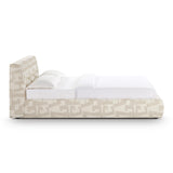 TOV Isla Cream Jacquard Pattern Queen Bed