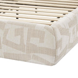 TOV Isla Cream Jacquard Pattern Queen Bed