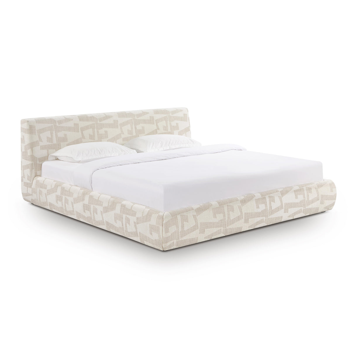 TOV Isla Cream Jacquard Pattern King Bed