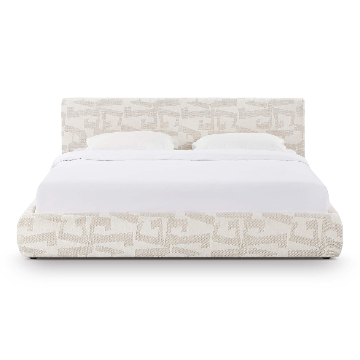 TOV Isla Cream Jacquard Pattern King Bed