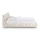 TOV Isla Cream Jacquard Pattern King Bed