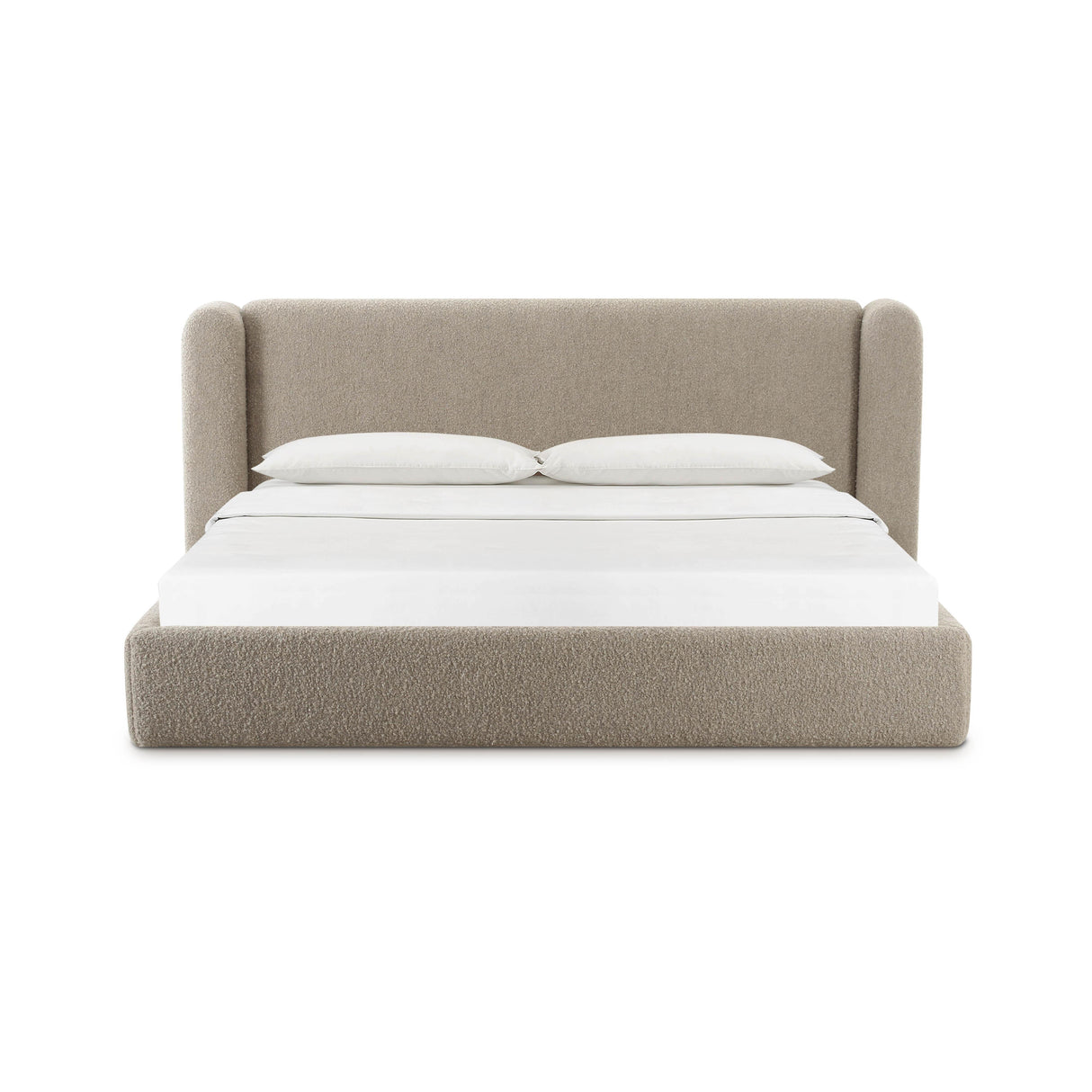 TOV Babette Tan Boucle Queen Bed