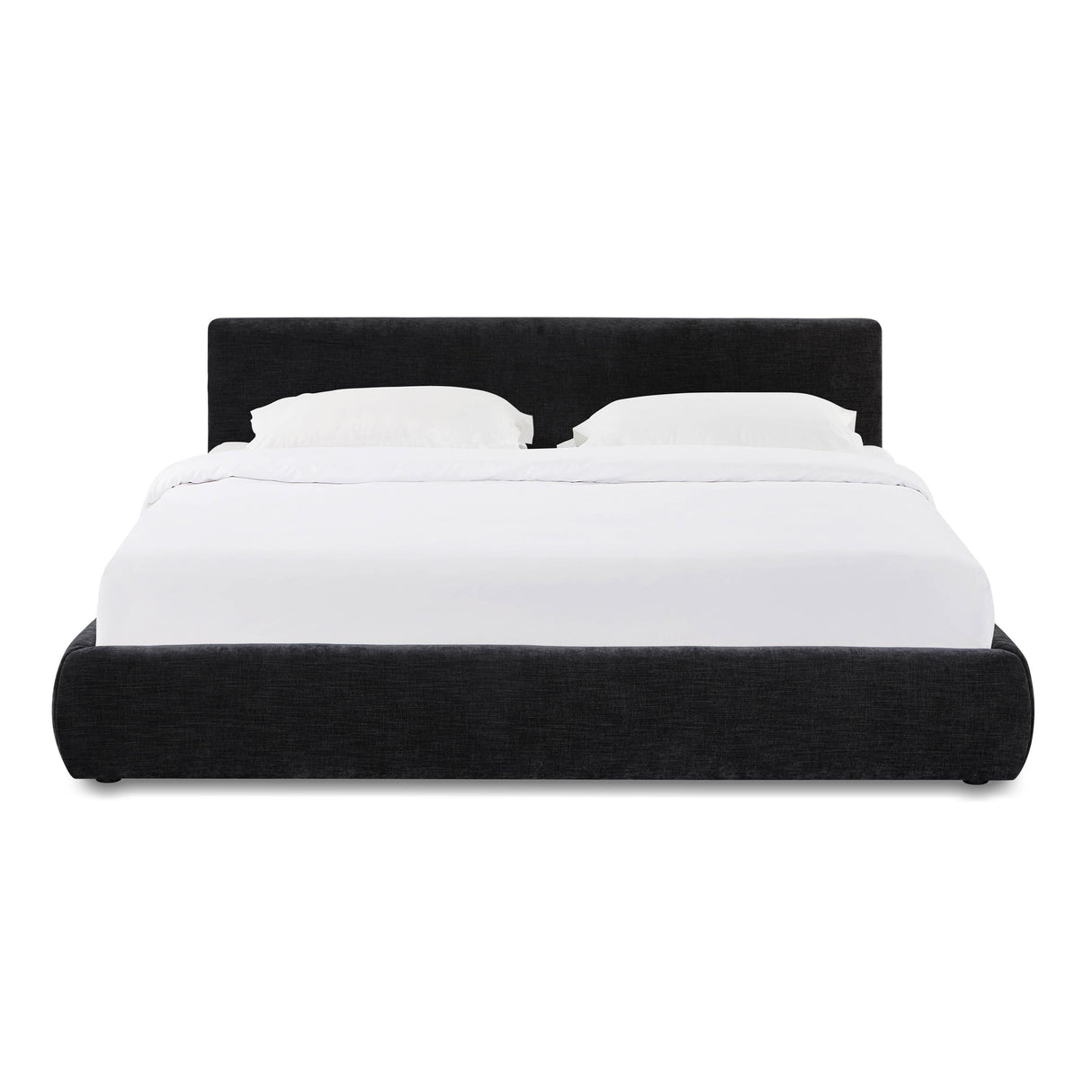 TOV Isla Black Textured Velvet King Bed