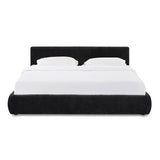 TOV Isla Black Textured Velvet King Bed